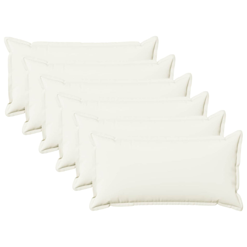 vidaXL Poszewka na poduszkę 6 pcs HOUTEN Biały 40 x 80 cm Sztuczny len