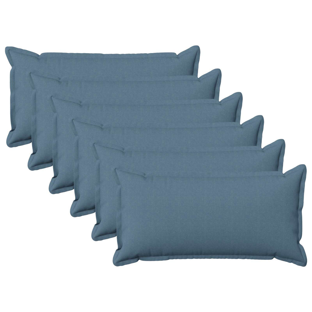 vidaXL Poszewka na poduszkę 6 pcs HOUTEN Niebieski dżins 40 x 80 cm