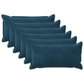 vidaXL Poszewka na poduszkę 6 pcs HOUTEN niebieski 40 x 80 cm Welur
