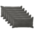 vidaXL Poszewka na poduszkę 6 pcs HOUTEN ciemnoszary 40 x 80 cm Welur