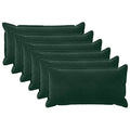 vidaXL Poszewka na poduszkę 6 pcs HOUTEN Ciemnozielony 40 x 80 cm