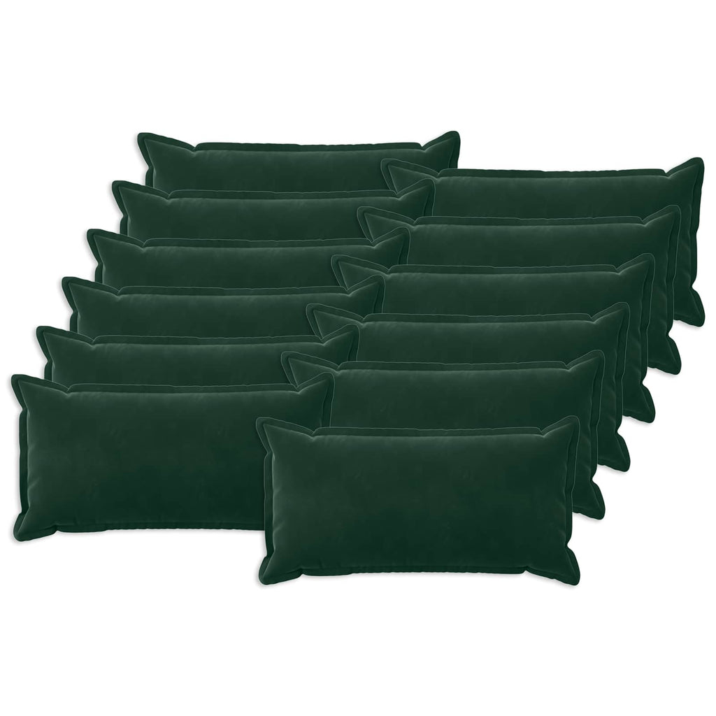 vidaXL Poszewka na poduszkę 12 pcs HOUTEN Ciemnozielony 40 x 80 cm