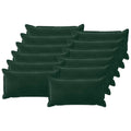 vidaXL Poszewka na poduszkę 12 pcs HOUTEN Ciemnozielony 40 x 80 cm