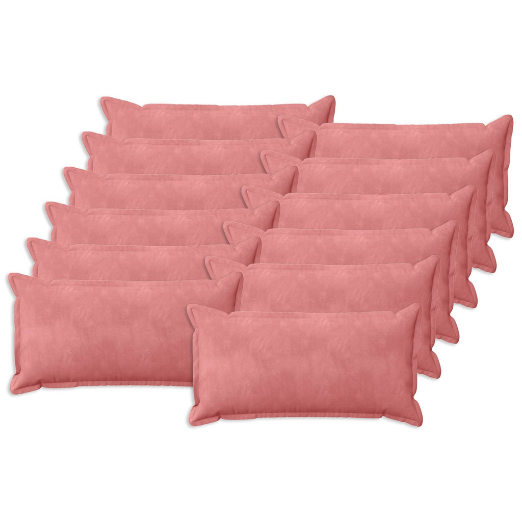vidaXL Poszewka na poduszkę 12 pcs HOUTEN różowy 40 x 80 cm Welur
