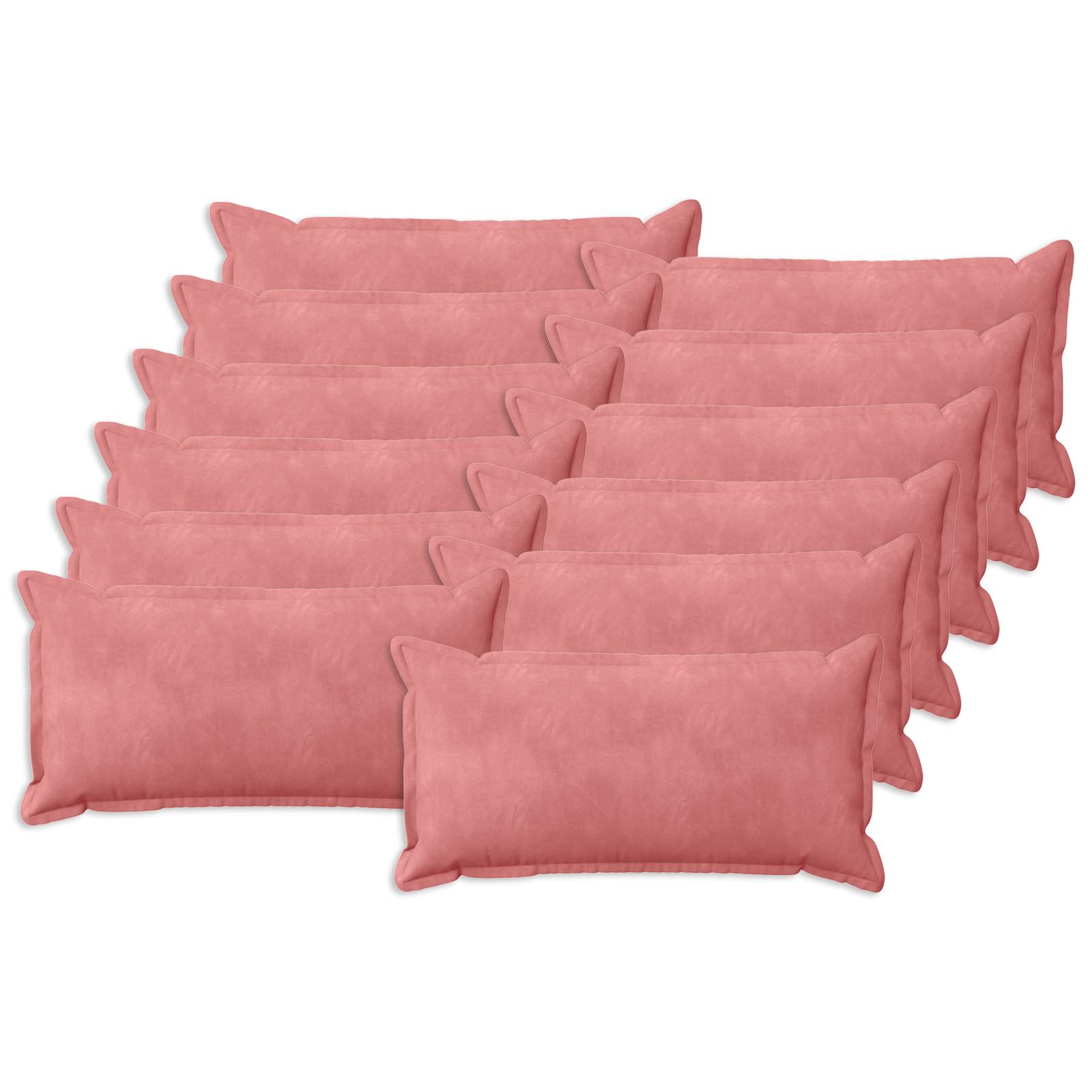 vidaXL Poszewka na poduszkę 12 pcs HOUTEN różowy 40 x 80 cm Welur