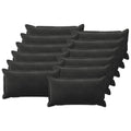 vidaXL Poszewka na poduszkę 12 pcs HOUTEN Czarny 40 x 80 cm Welur