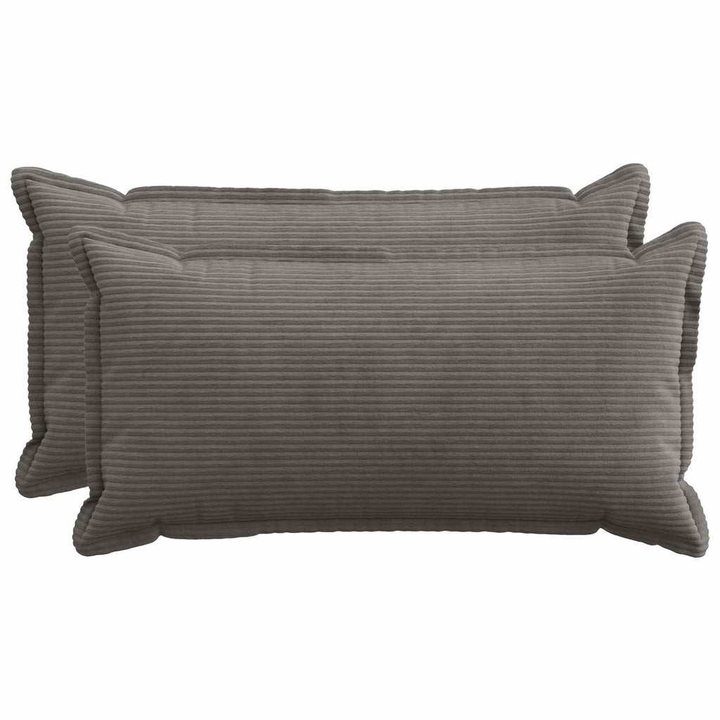 vidaXL Poszewka na poduszkę 2 szt. HOUTEN ciemnoszary 40 x 80 cm