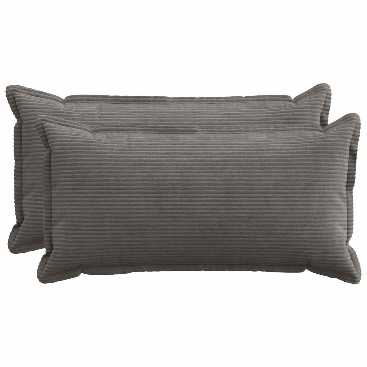 vidaXL Poszewka na poduszkę 2 szt. HOUTEN ciemnoszary 40 x 80 cm