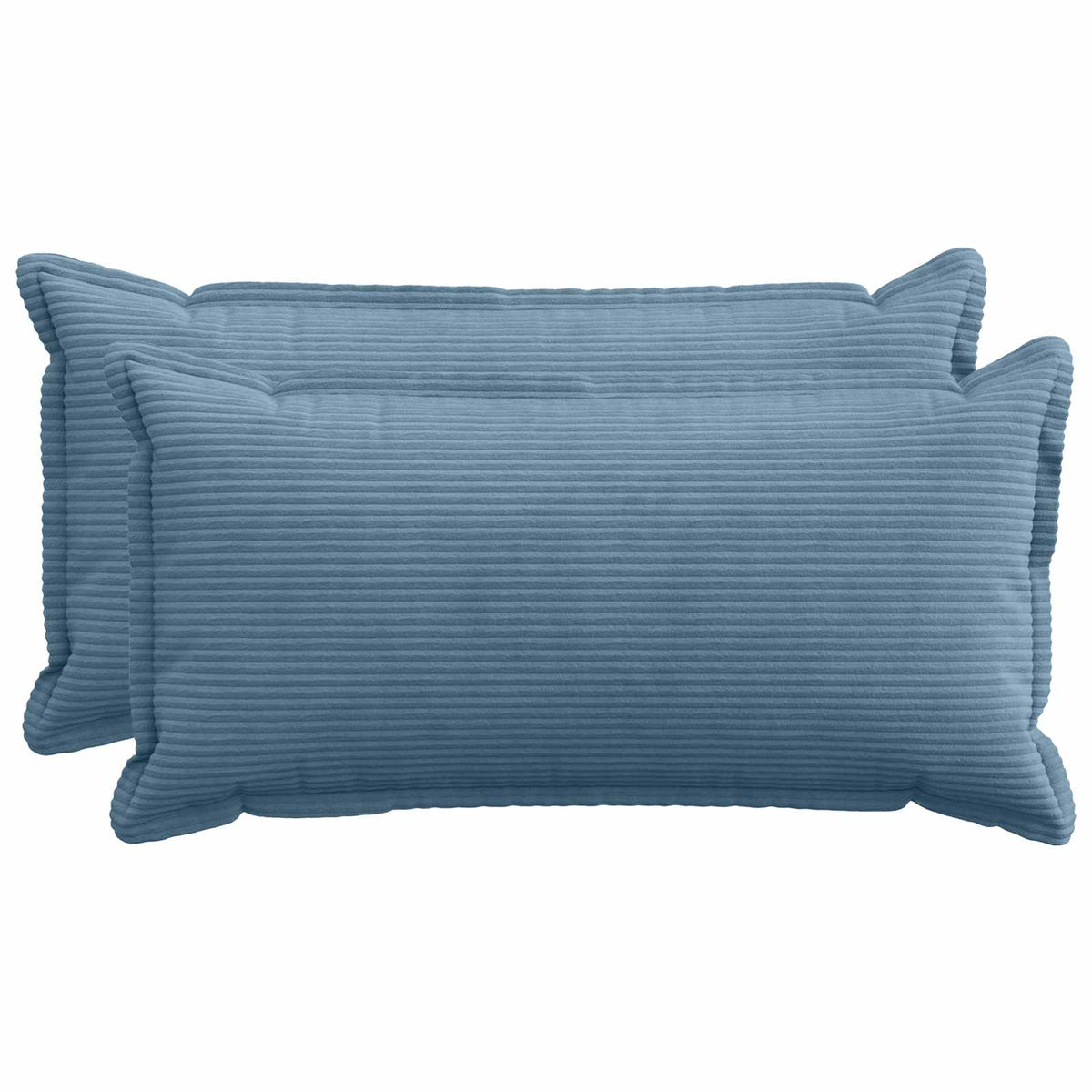 vidaXL Poszewka na poduszkę 2 szt. HOUTEN niebieski 40 x 80 cm sztruks