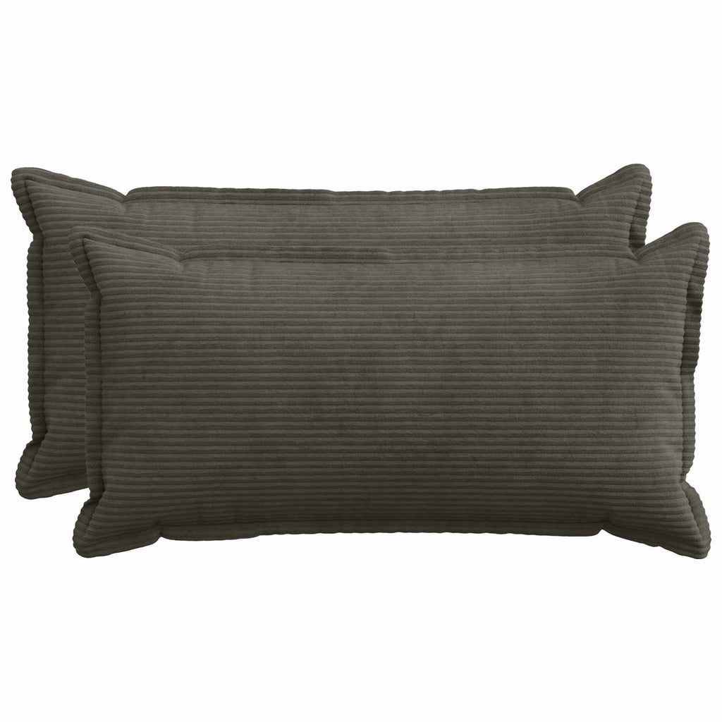 vidaXL Poszewka na poduszkę 2 szt. HOUTEN antracytowy 40 x 80 cm
