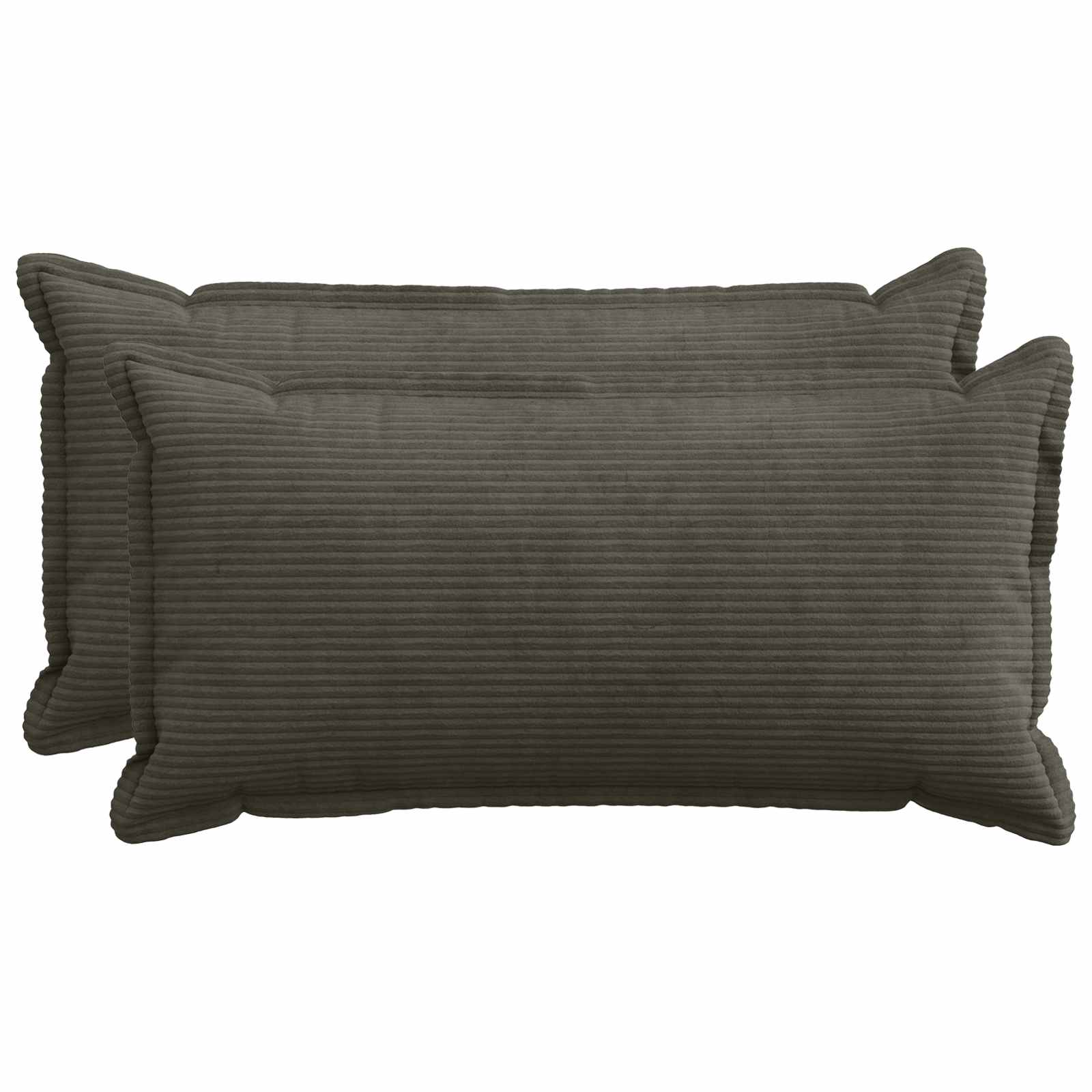 vidaXL Poszewka na poduszkę 2 szt. HOUTEN antracytowy 40 x 80 cm