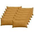 vidaXL Poszewka na poduszkę 12 szt. HOUTEN żółty 40 x 80 cm sztruks