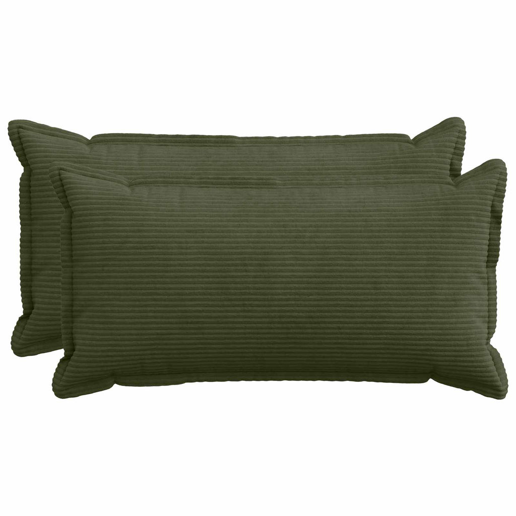 vidaXL Poszewka na poduszkę 2 szt. HOUTEN zielony 40 x 80 cm sztruks