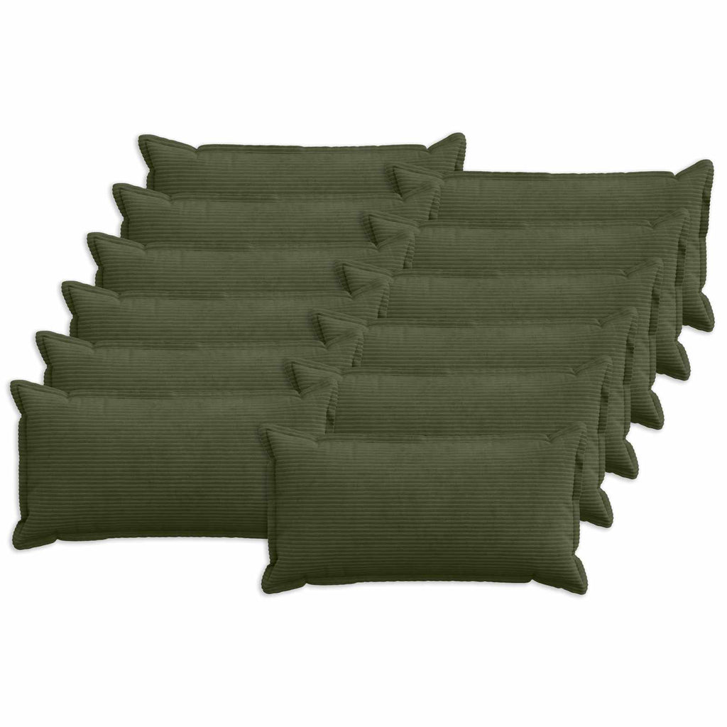 vidaXL Poszewka na poduszkę 12 szt. HOUTEN zielony 40 x 80 cm sztruks