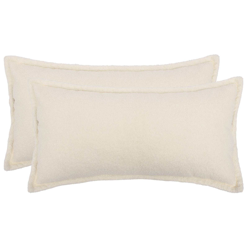 vidaXL Poszewka na poduszkę 2 pcs HOUTEN kremowy 40 x 80 cm Bouclé