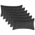 vidaXL Poszewka na poduszkę 6 pcs HOUTEN ciemnoszary 40 x 80 cm Bouclé