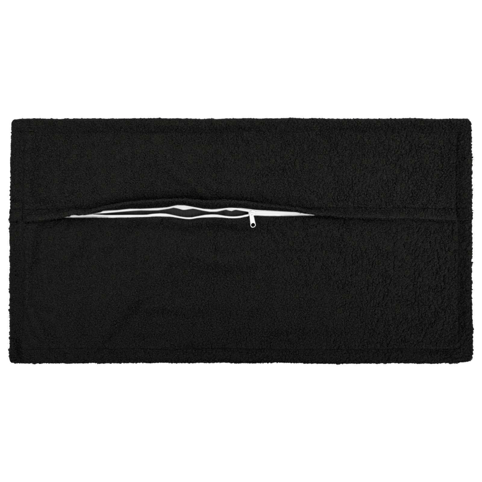 vidaXL Poszewka na poduszkę 2 pcs HOUTEN Czarny 40 x 80 cm Bouclé