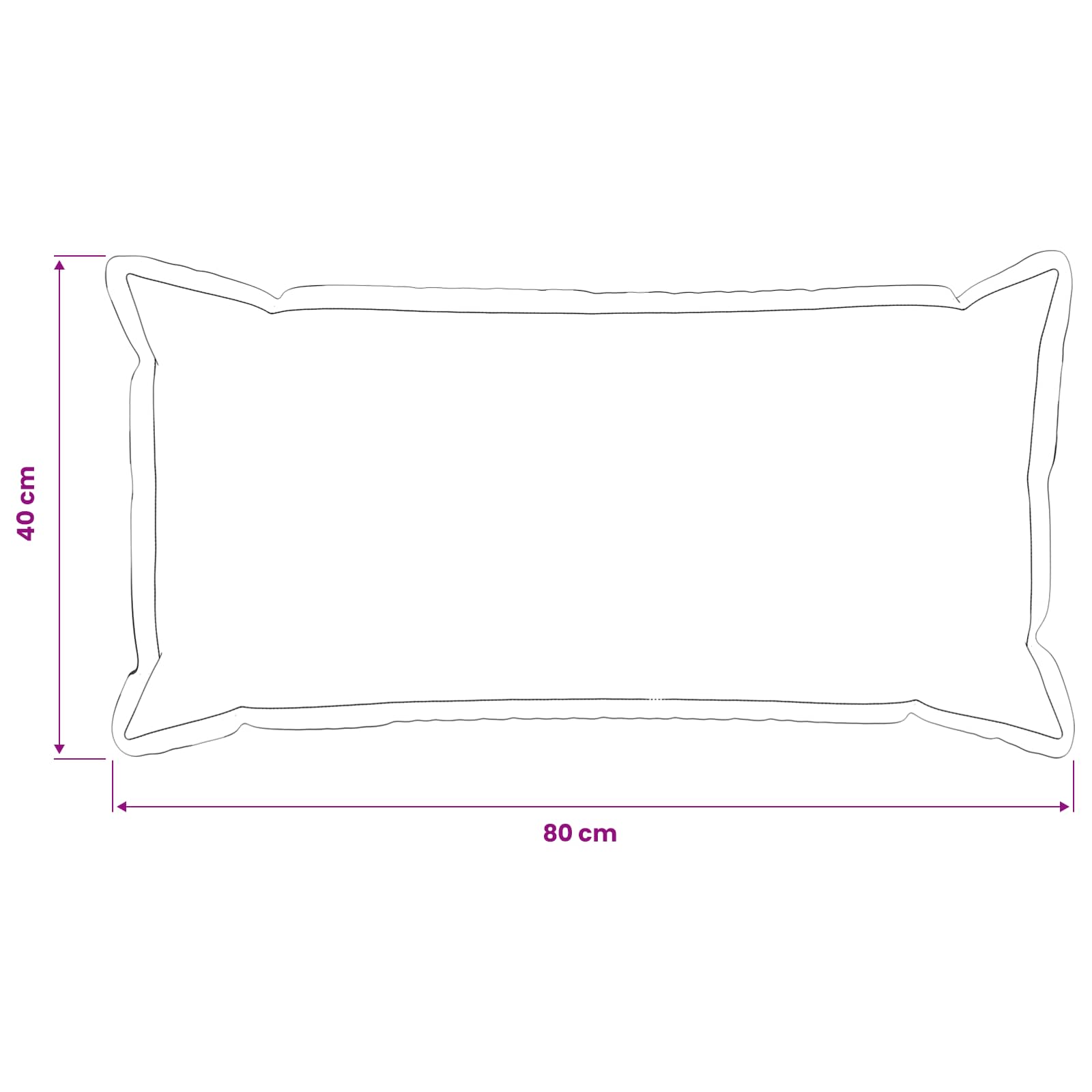 vidaXL Poszewka na poduszkę 2 pcs HOUTEN Czarny 40 x 80 cm Bouclé