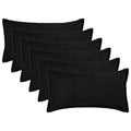 vidaXL Poszewka na poduszkę 6 pcs HOUTEN Czarny 40 x 80 cm Bouclé