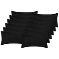 vidaXL Poszewka na poduszkę 12 pcs HOUTEN Czarny 40 x 80 cm Bouclé