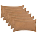 vidaXL Poszewka na poduszkę 6 pcs HOUTEN Beżowy 40 x 80 cm Bouclé
