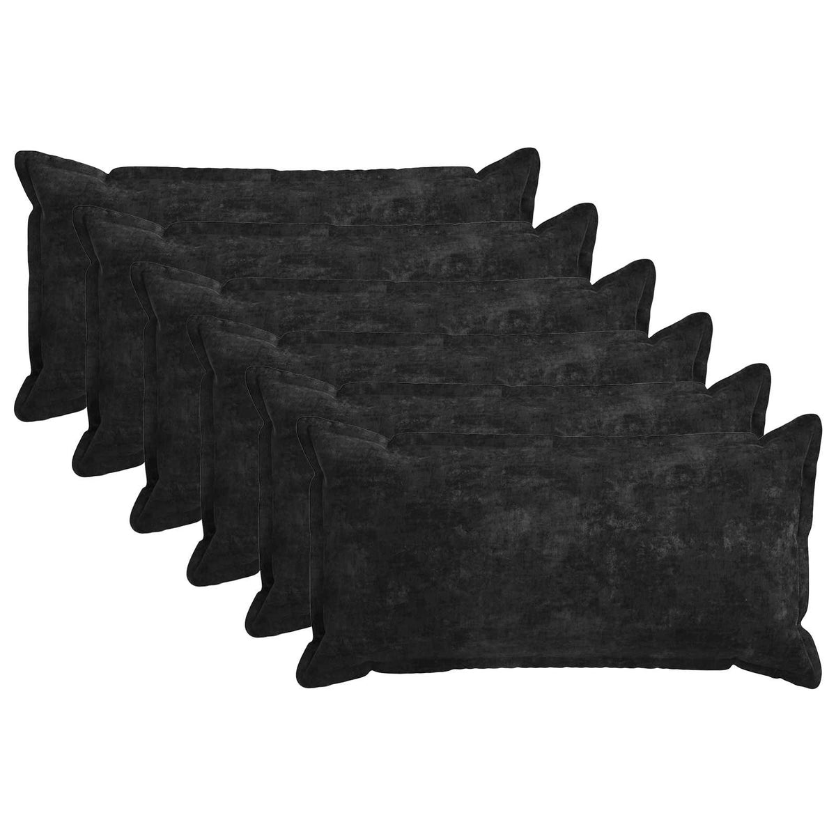 vidaXL Poszewka na poduszkę 6 szt. HOUTEN antracytowy 40 x 80 cm