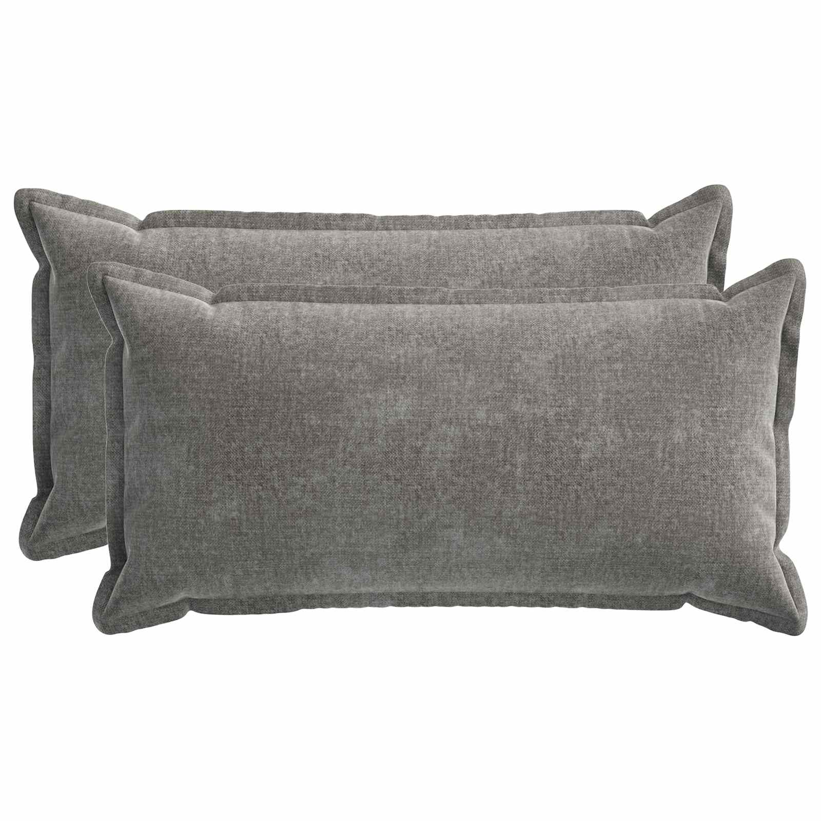 vidaXL Poszewka na poduszkę 2 pcs HOUTEN ciemnoszary 40 x 80 cm