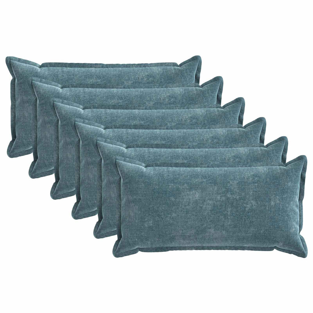 vidaXL Poszewka na poduszkę 6 pcs HOUTEN niebieski 40 x 80 cm