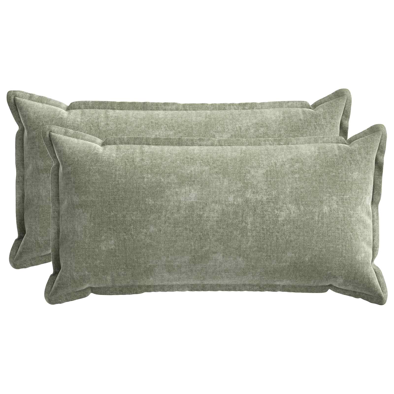 vidaXL Poszewka na poduszkę 2 pcs HOUTEN zielony 40 x 80 cm