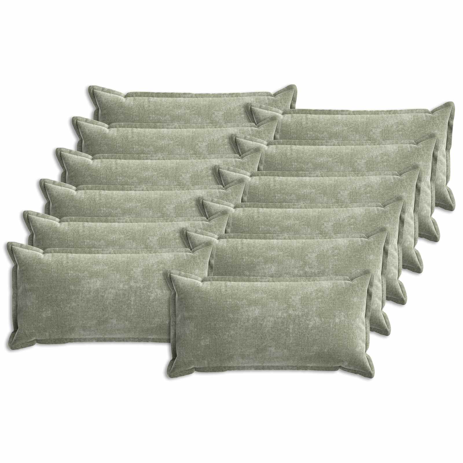 vidaXL Poszewka na poduszkę 12 pcs HOUTEN zielony 40 x 80 cm