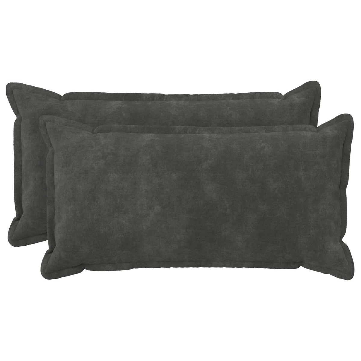 vidaXL Poszewka na poduszkę 2 pcs HOUTEN antracytowy 40 x 80 cm