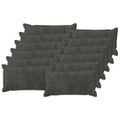 vidaXL Poszewka na poduszkę 12 pcs HOUTEN antracytowy 40 x 80 cm