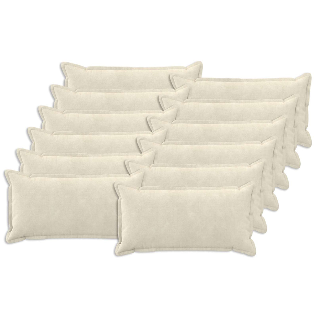 vidaXL Poszewka na poduszkę 12 pcs HOUTEN kremowy 40 x 80 cm