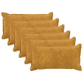 vidaXL Poszewka na poduszkę 6 pcs HOUTEN żółty 40 x 80 cm
