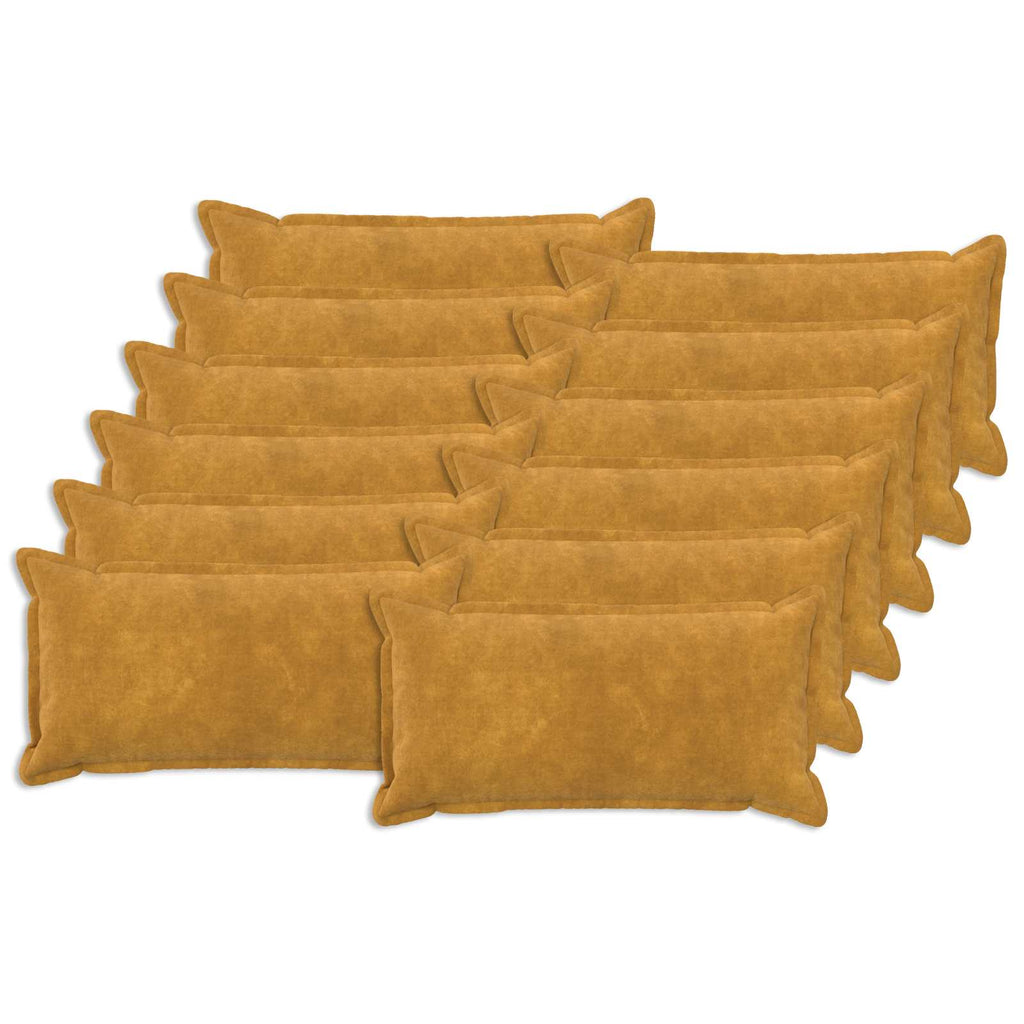 vidaXL Poszewka na poduszkę 12 pcs HOUTEN żółty 40 x 80 cm
