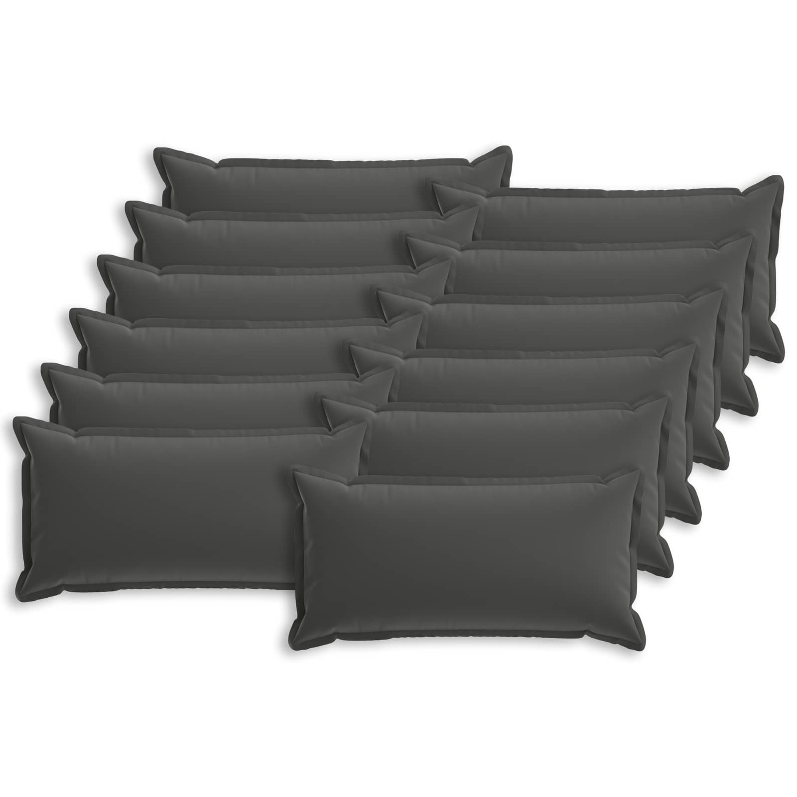 vidaXL Poszewka na poduszkę 12 szt. HOUTEN antracytowy 40 x 80 cm