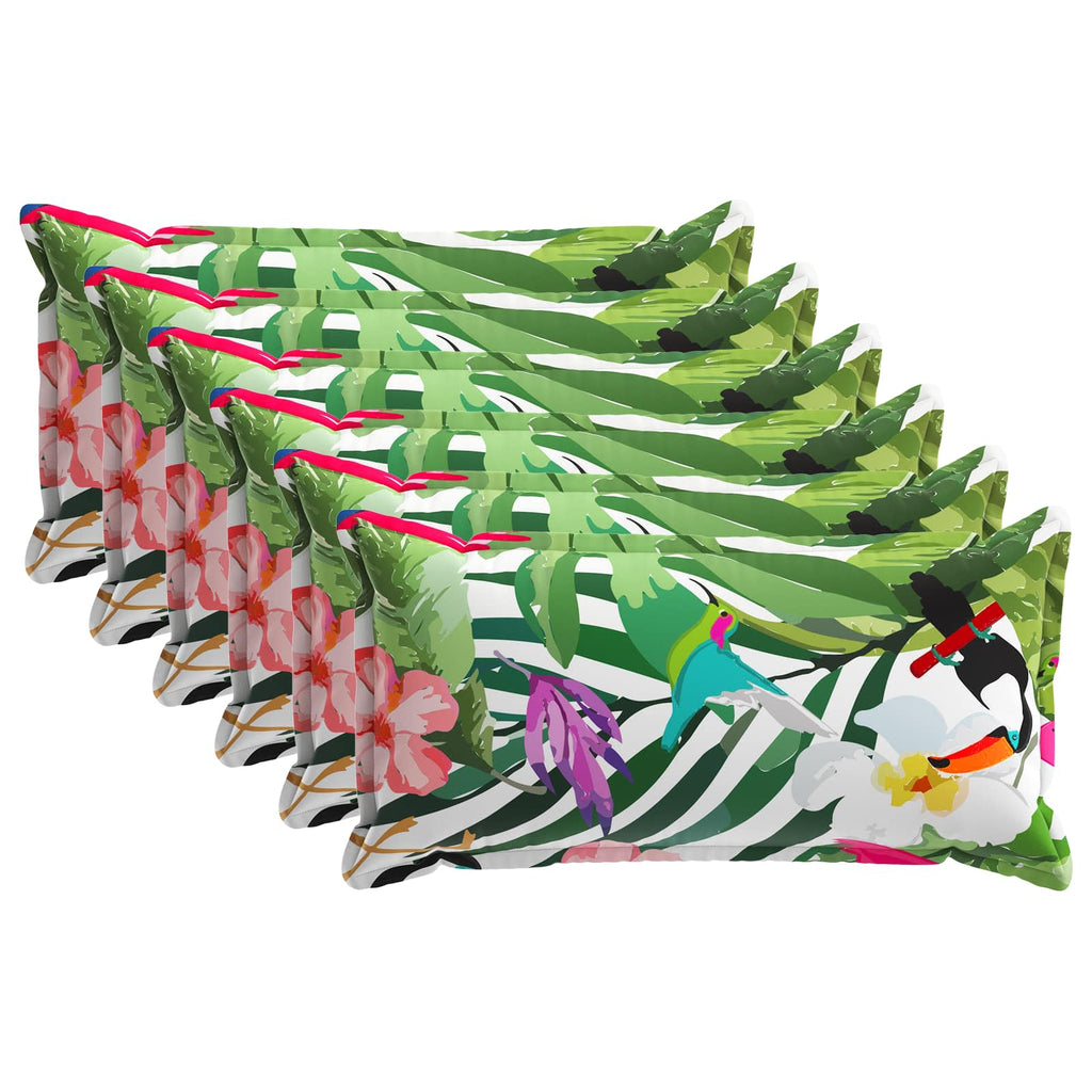 vidaXL Poszewka na poduszkę 6 szt. HOUTEN Czarny 40 x 80 cm Poliester