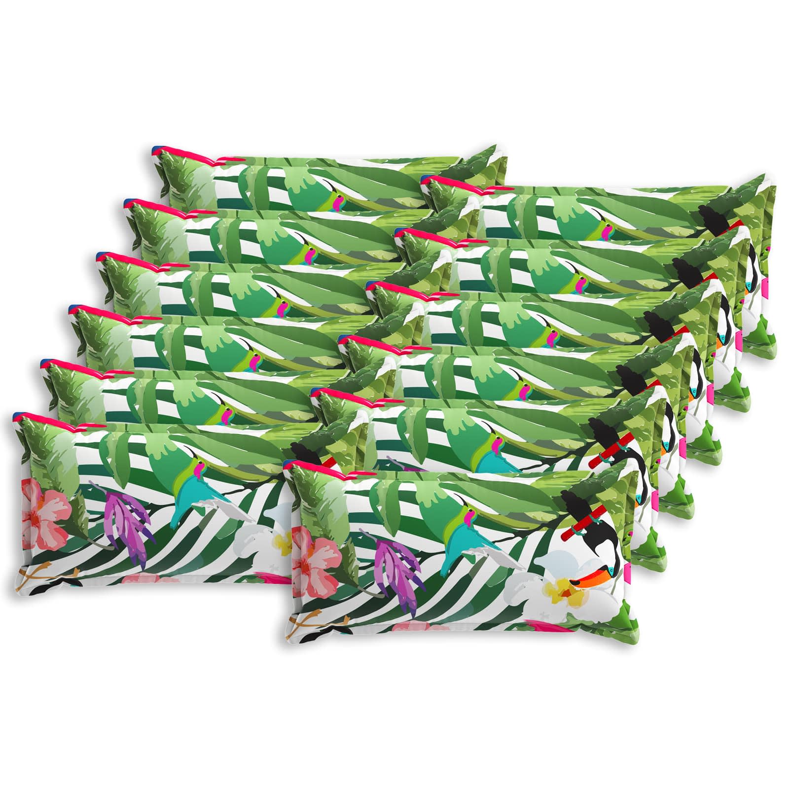 vidaXL Poszewka na poduszkę 12 szt. HOUTEN Czarny 40 x 80 cm Poliester