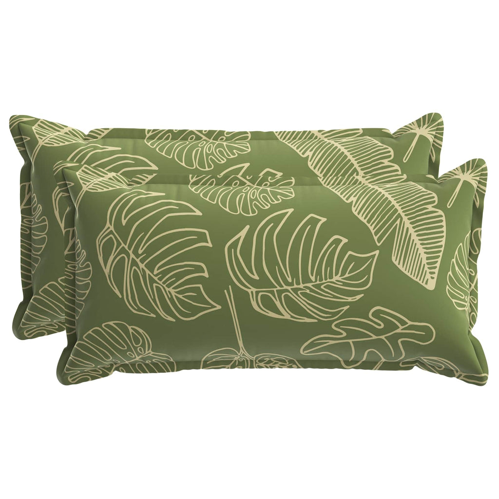 vidaXL Poszewka na poduszkę 2 szt. HOUTEN Wzór liścia 40 x 80 cm