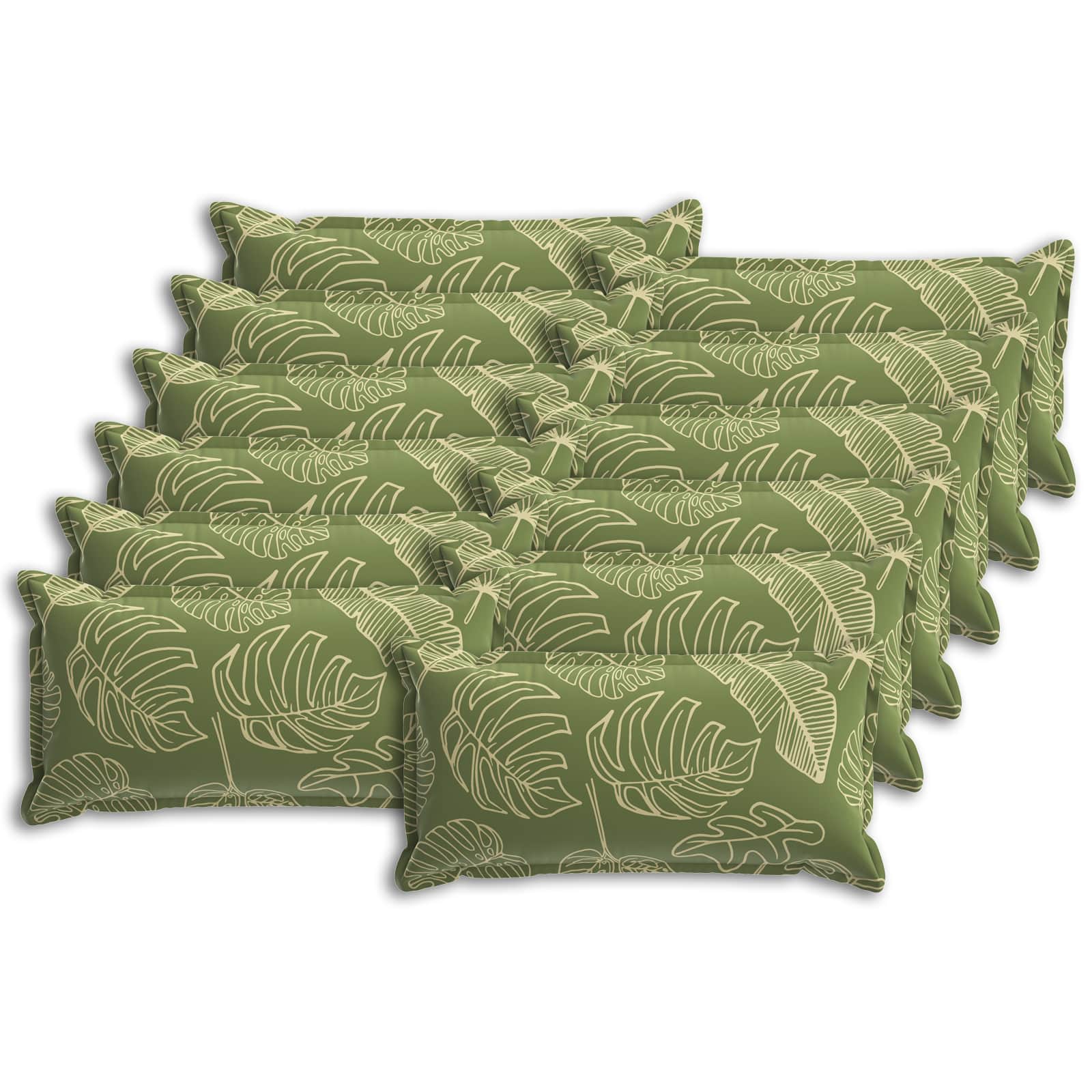 vidaXL Poszewka na poduszkę 12 szt. HOUTEN Wzór liścia 40 x 80 cm