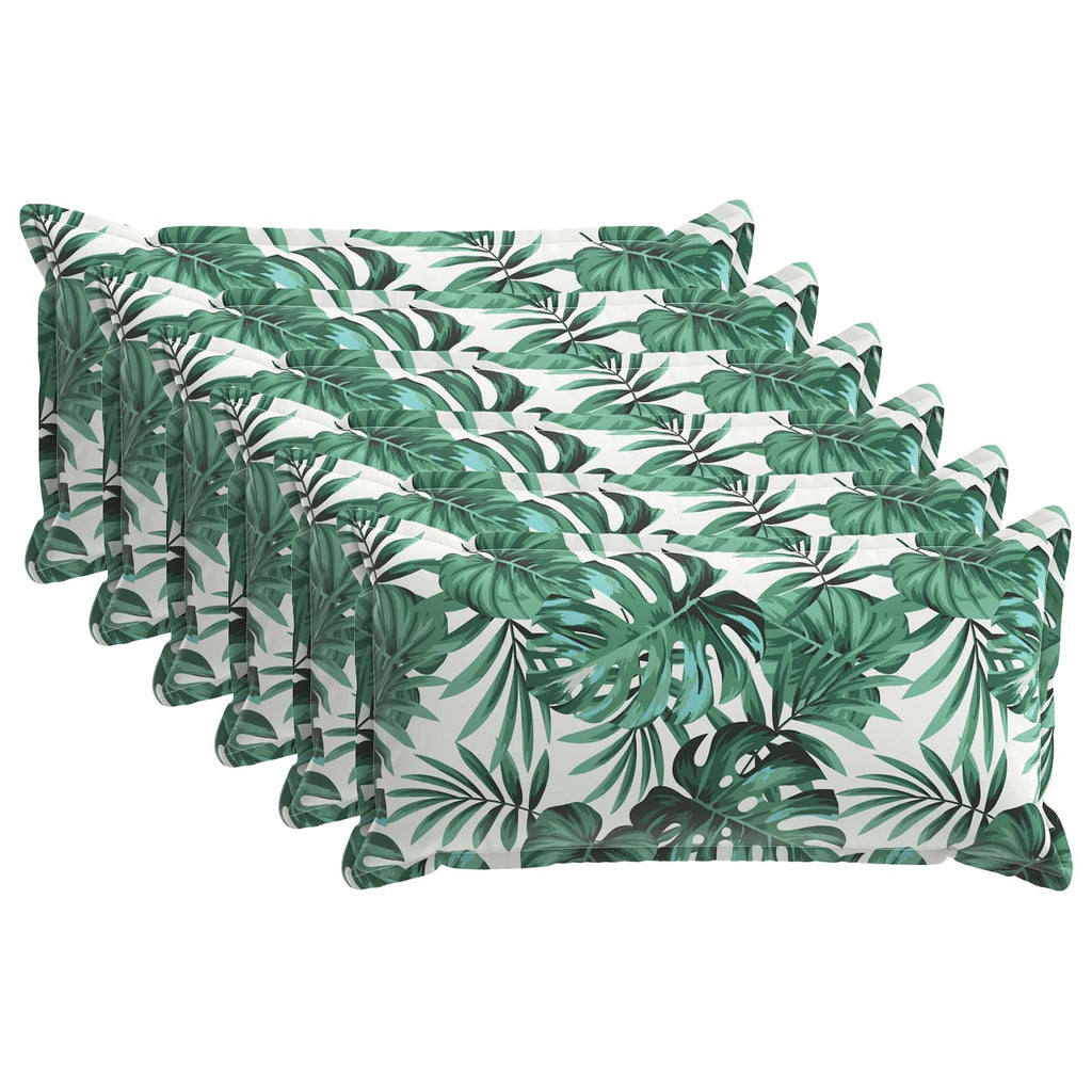 vidaXL Poszewka na poduszkę 6 szt. HOUTEN motyw liści 40 x 80 cm
