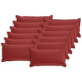 vidaXL Poszewka na poduszkę 12 szt. HOUTEN Czerwone wino 40 x 80 cm