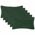 vidaXL Poszewka na poduszkę 6 pcs HOUTEN Ciemnozielony 40 x 80 cm
