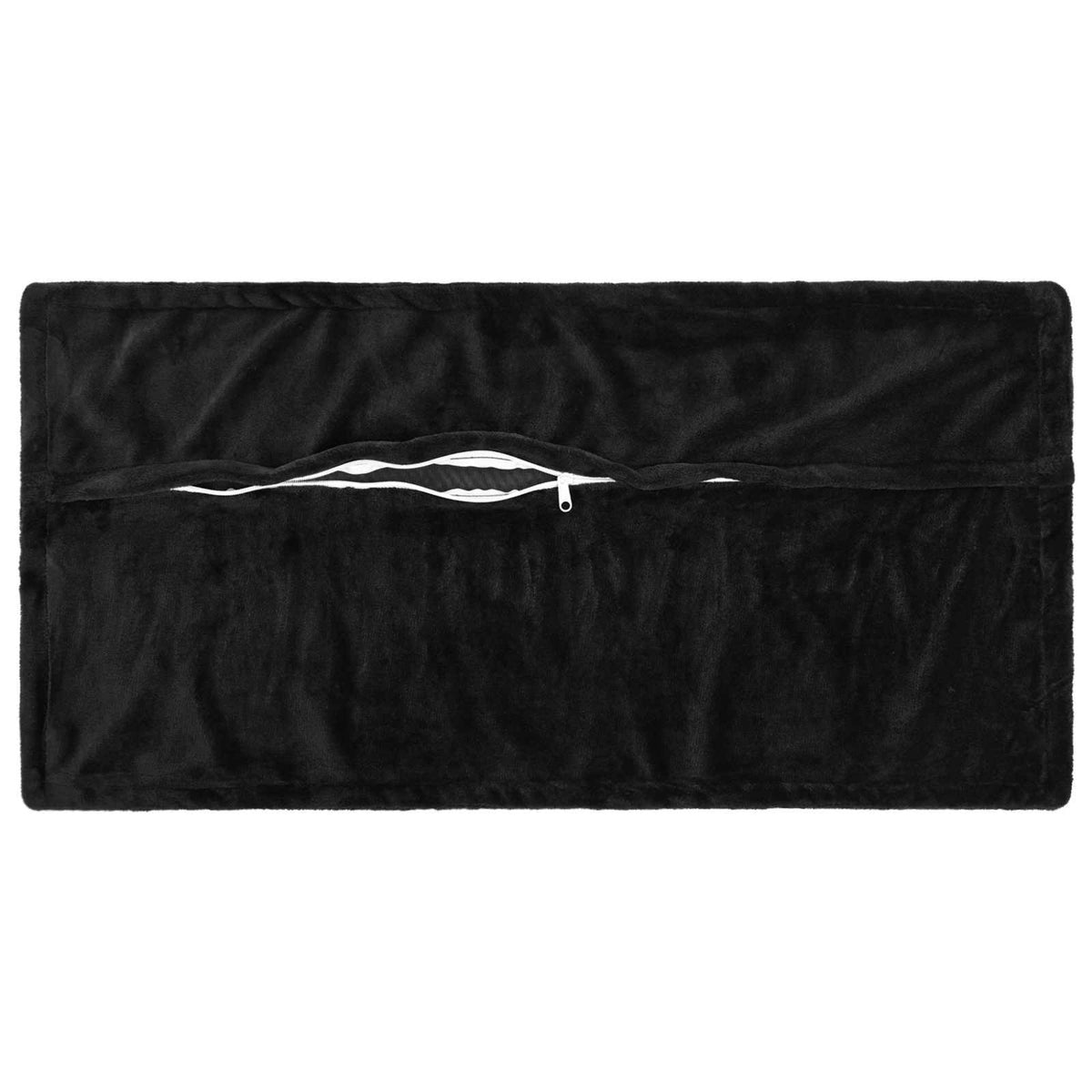 vidaXL Poszewka na poduszkę 6 pcs HOUTEN Czarny 40 x 80 cm Flanela
