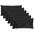 vidaXL Poszewka na poduszkę 6 pcs HOUTEN Czarny 40 x 80 cm Flanela