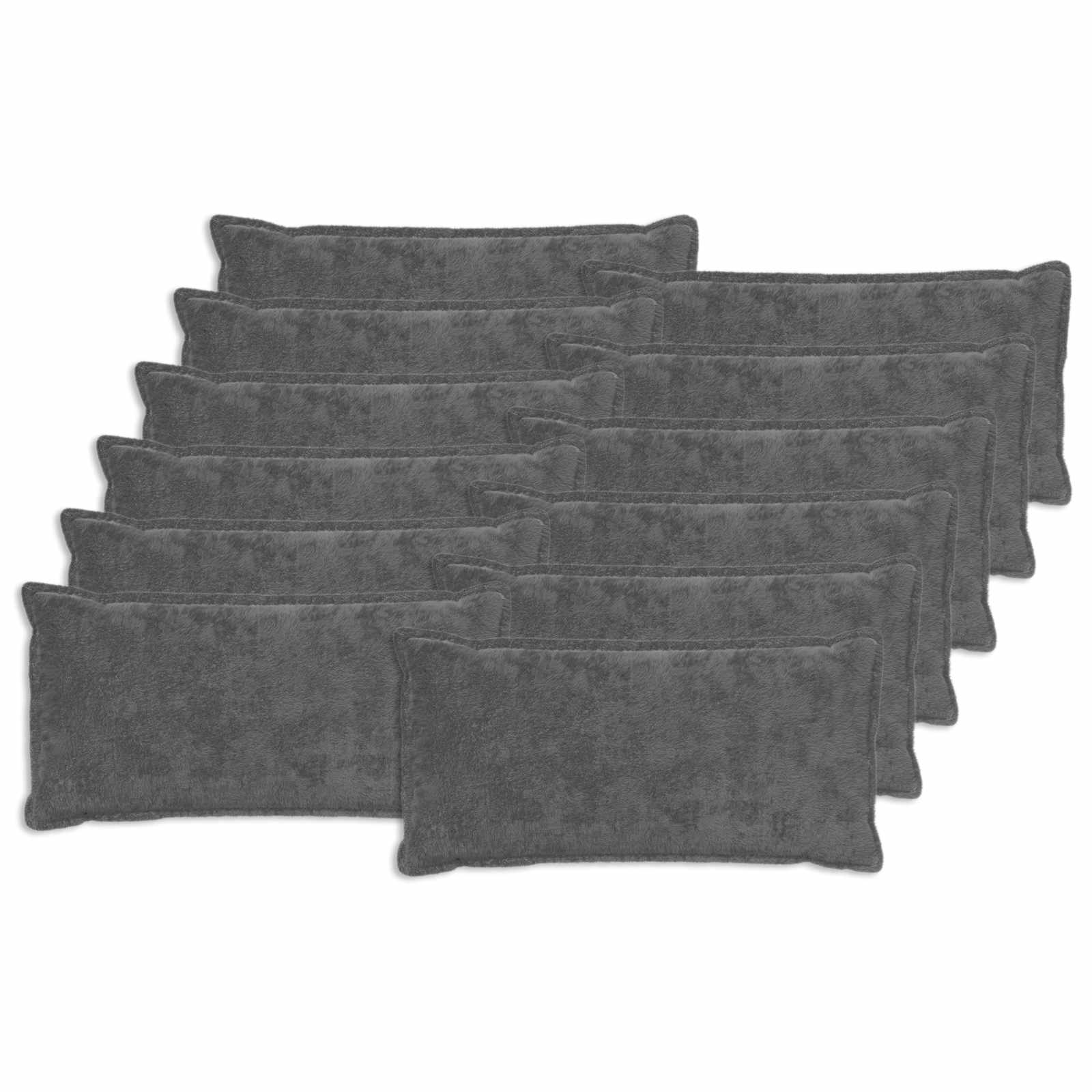 vidaXL Poszewka na poduszkę 12 szt. HOUTEN ciemnoszary 40 x 80 cm