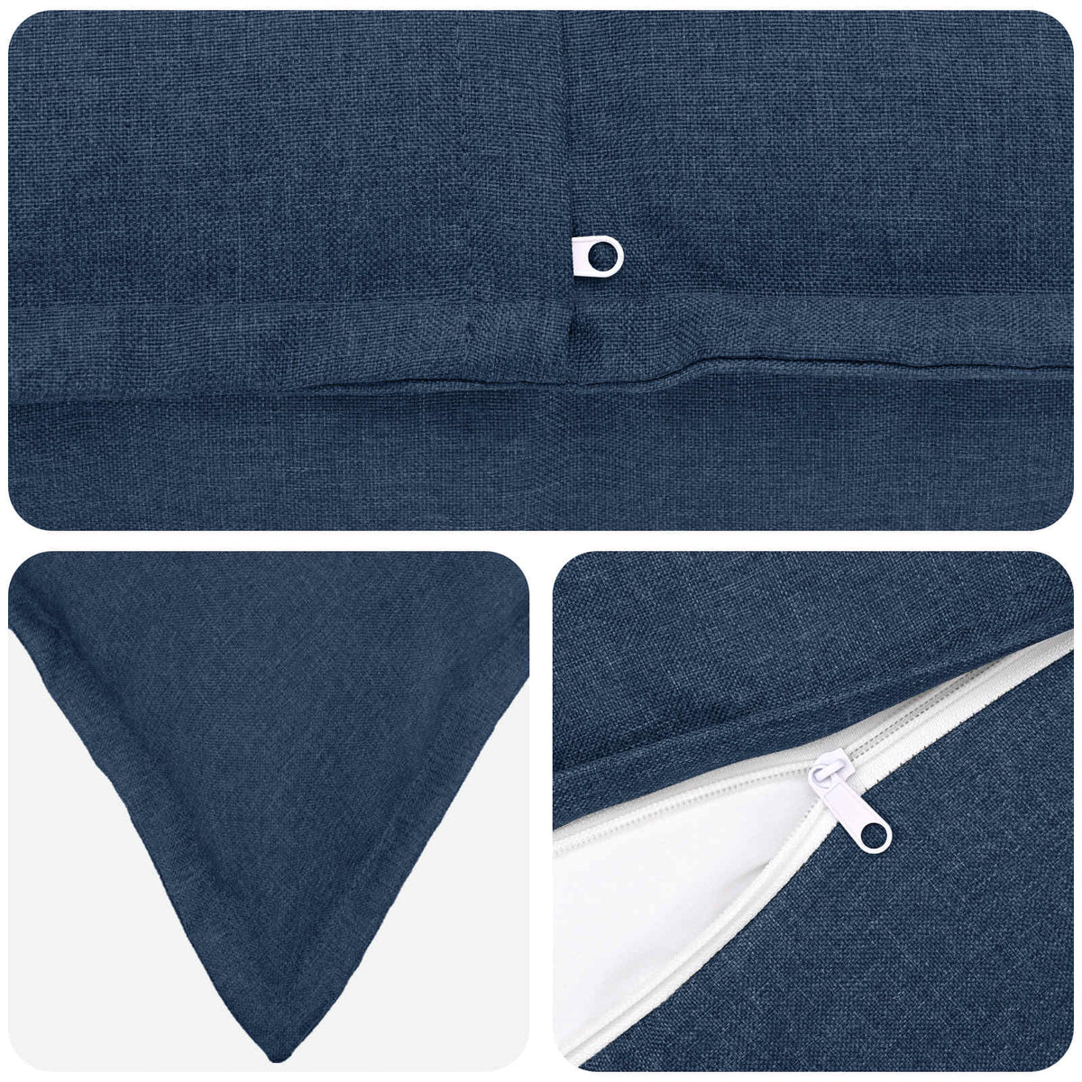 vidaXL Poszewka na poduszkę 2 pcs HOUTEN niebieski 45 x 45 cm