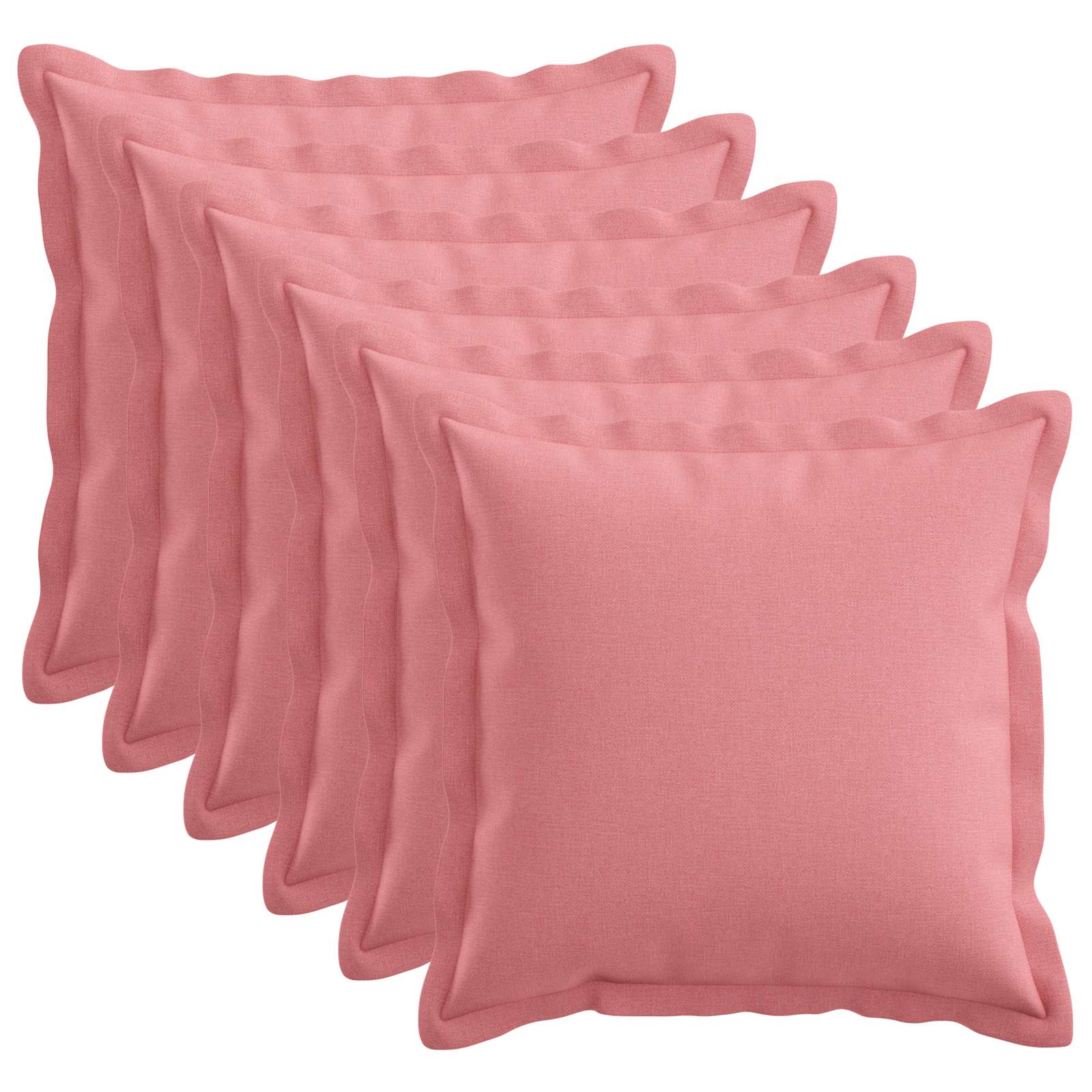 vidaXL Poszewka na poduszkę 6 pcs HOUTEN różowy 45 x 45 cm