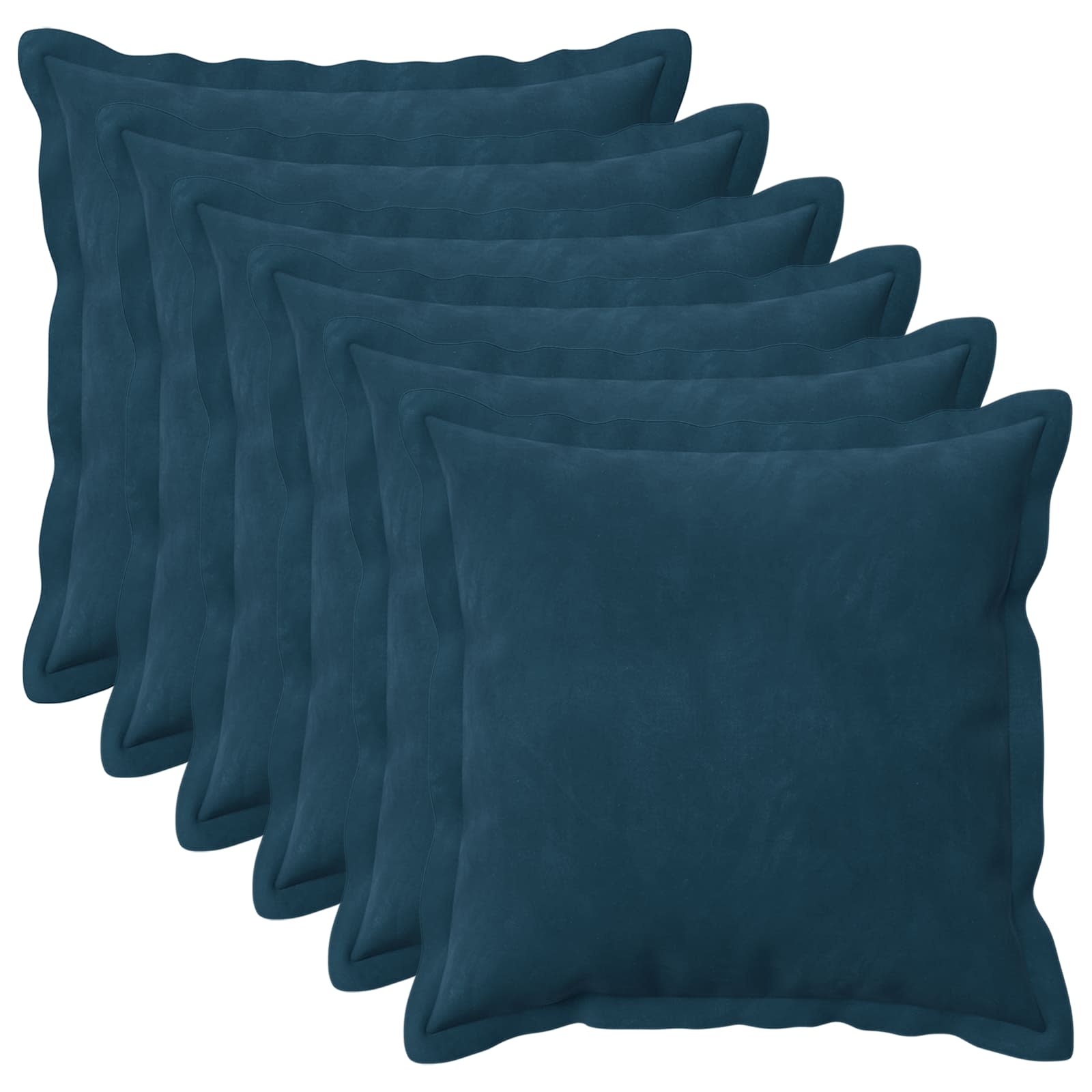 vidaXL Poszewka na poduszkę 6 pcs HOUTEN niebieski 45 x 45 cm Welur