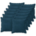 vidaXL Poszewka na poduszkę 12 pcs HOUTEN niebieski 45 x 45 cm Welur
